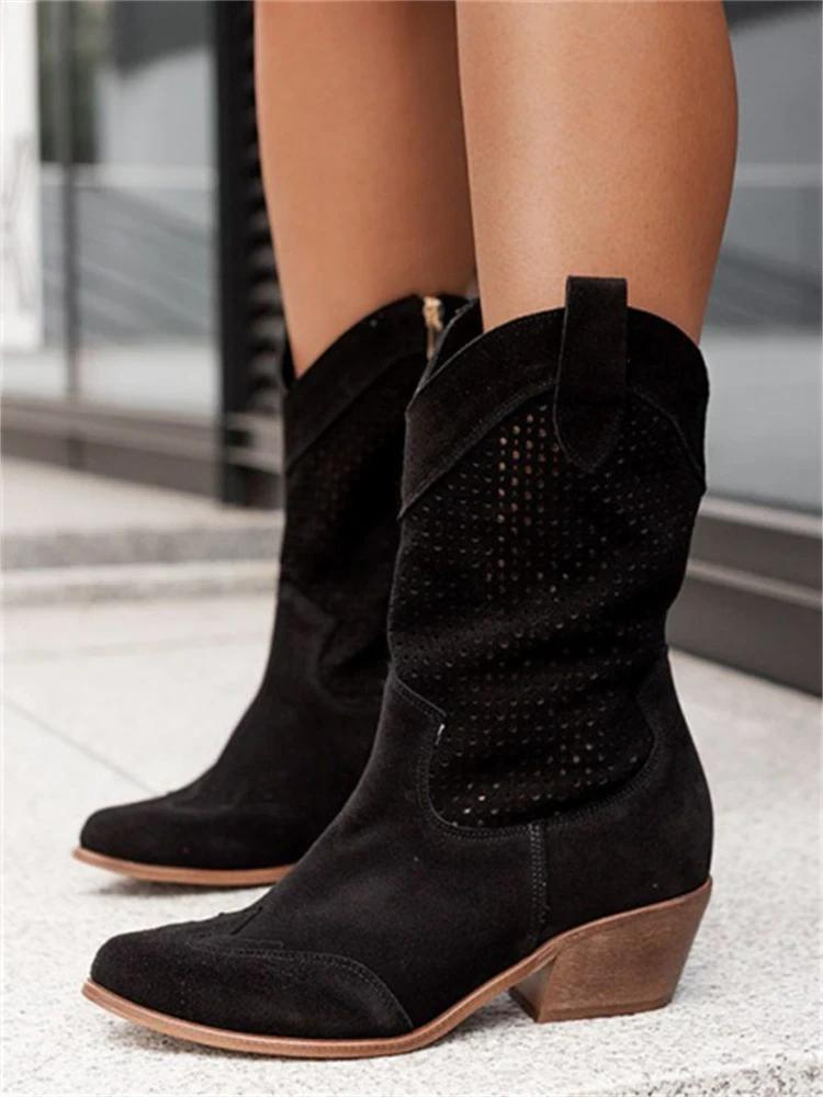 Stacey - Middelhoge cowboylaarzen voor dames