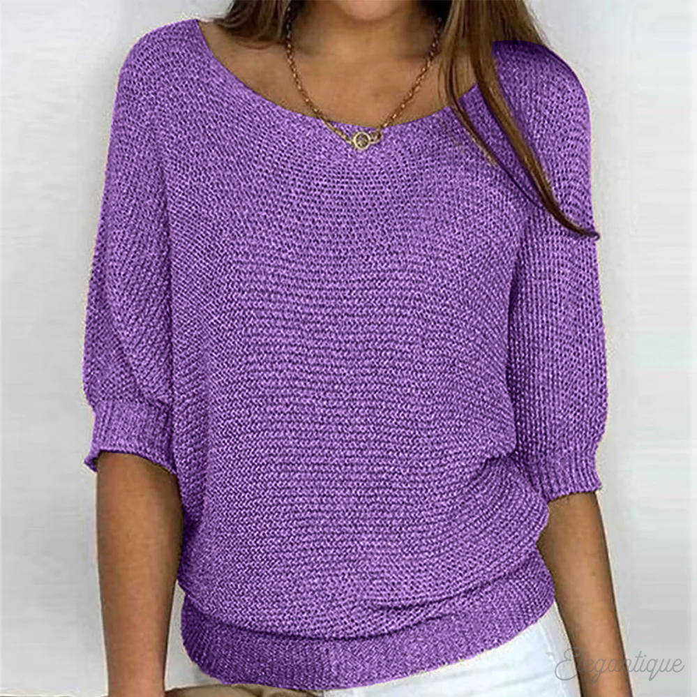 Stevige casual oversized trui voor dames. Gezellige eenvoud voor een moeiteloze alledaagse stijl.