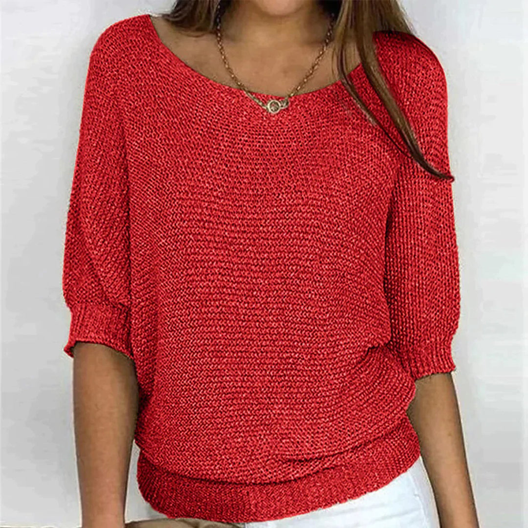 Stevige casual oversized trui voor dames. Gezellige eenvoud voor een moeiteloze alledaagse stijl.