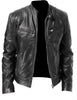 Stoere leren motorjas voor heren