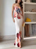 Strapless Maxi-jurk met Grote Bloemen