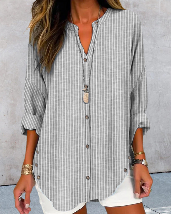 Trendy top met gestreepte print en stijlvolle pasvorm