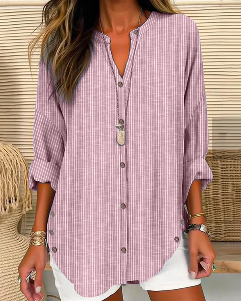 Trendy top met gestreepte print en stijlvolle pasvorm