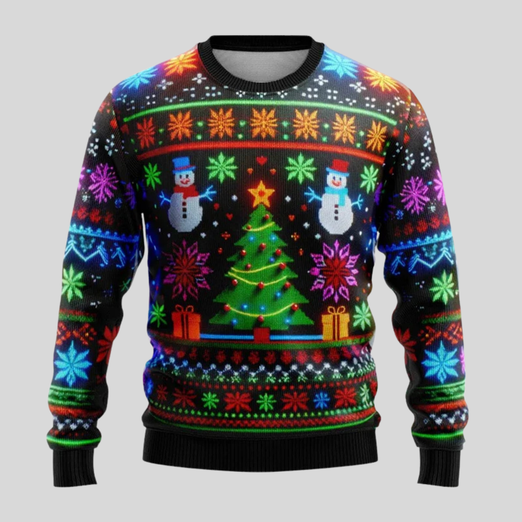Unisex neon kersttrui