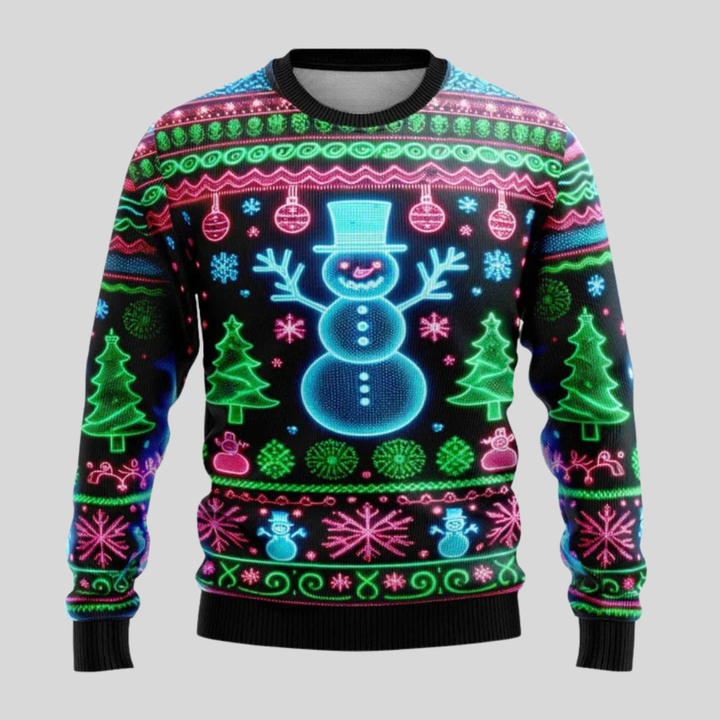 Unisex neon kersttrui