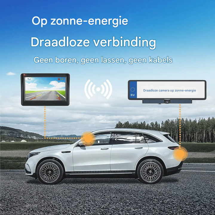 Zonne-energie HD-achteruitkijkcamera