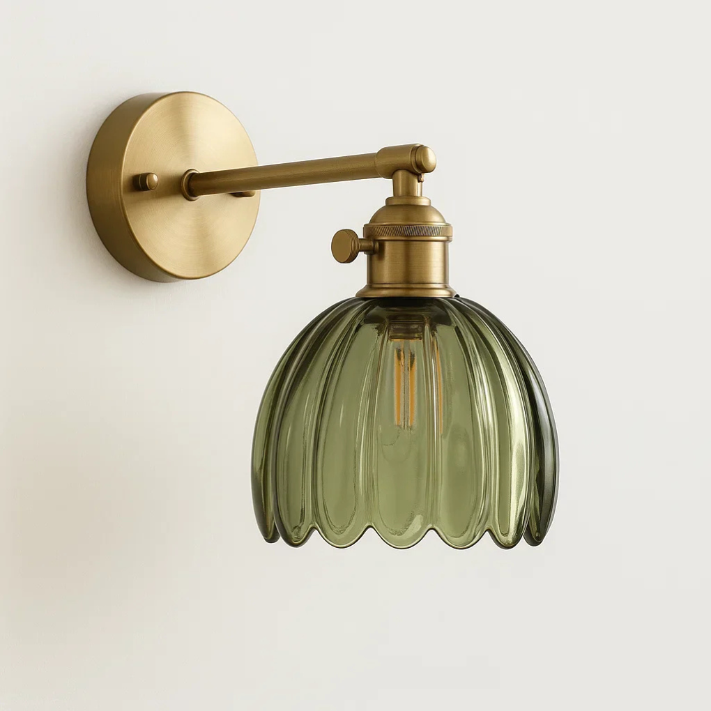 Retro wandlamp – glazen tulpdesign voor elegante verlichting