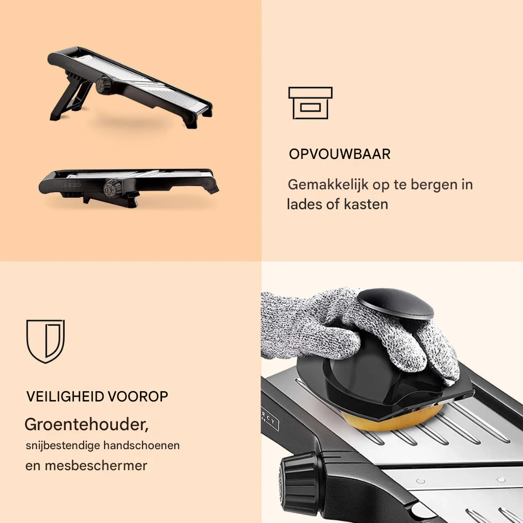 Mandoline veiligheidsset voor mannen en vrouwen