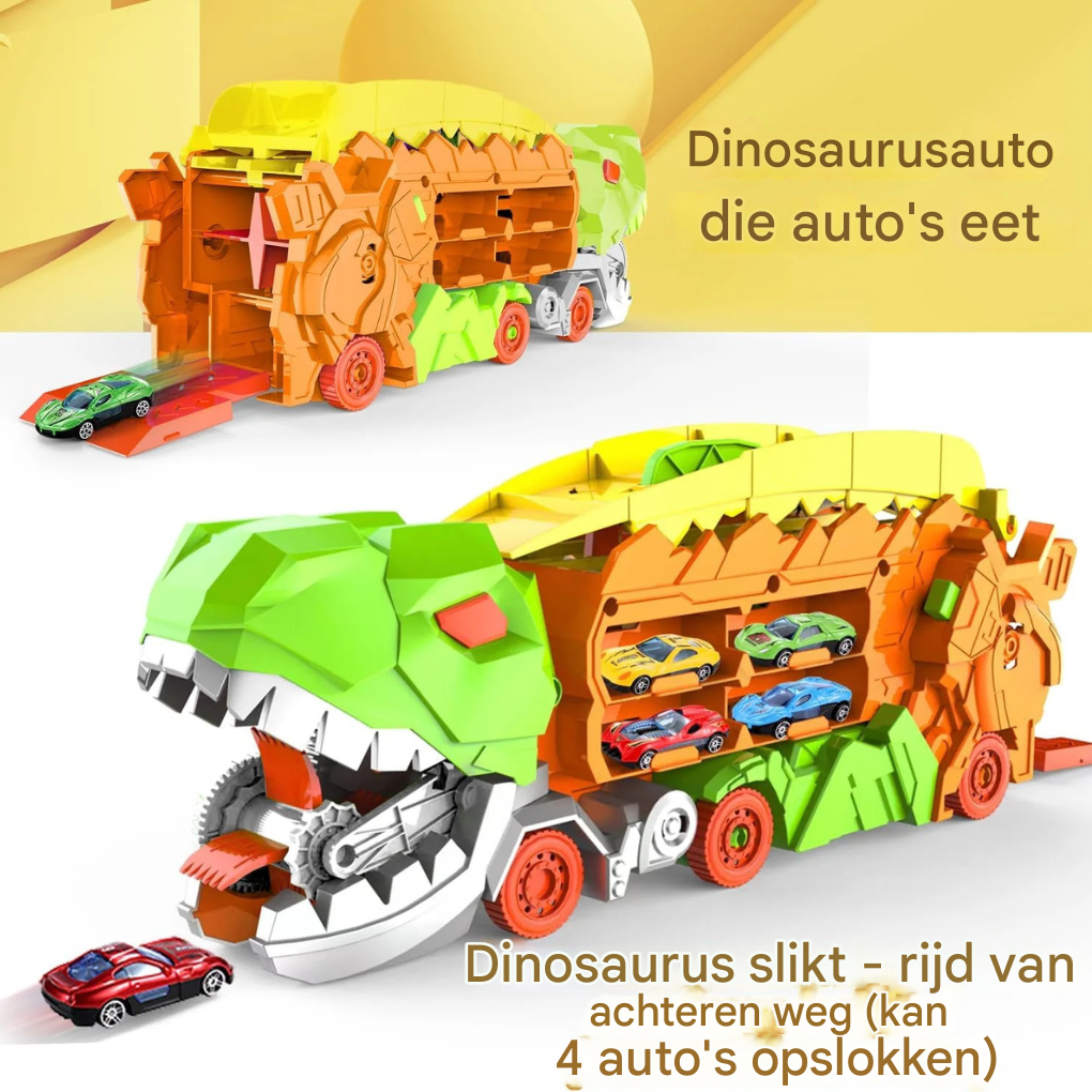 Dino City Transporter – racebaan & transformeerbare truck