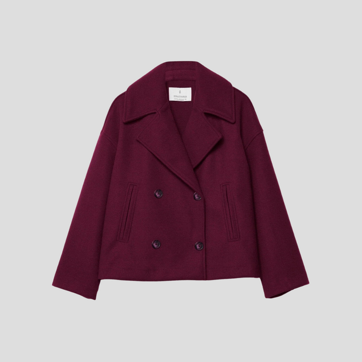 Chique korte jas met dubbele knoopsluiting