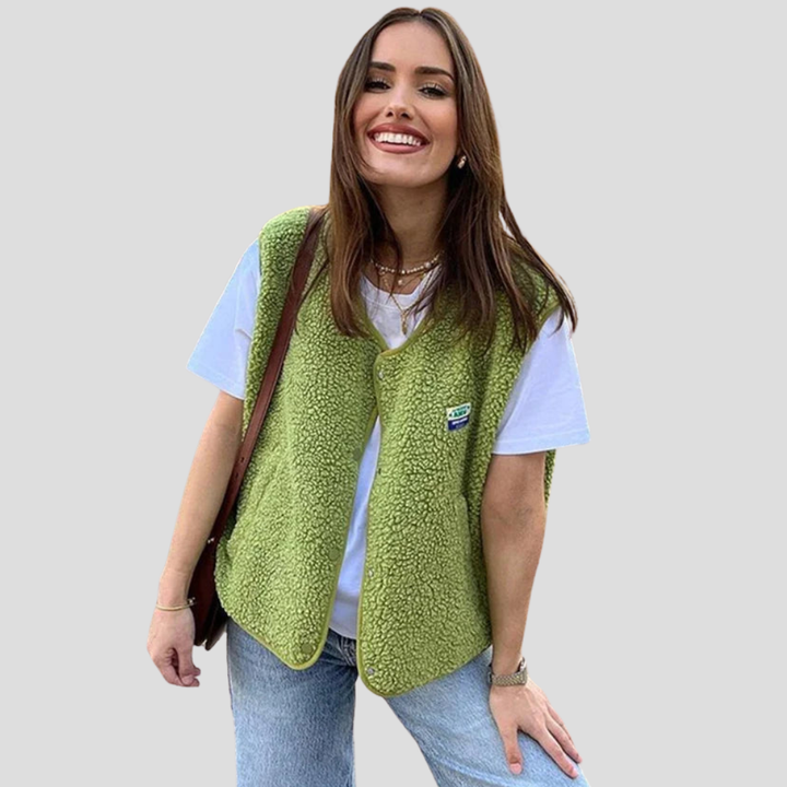 Trendy wollen bodywarmer voor dames