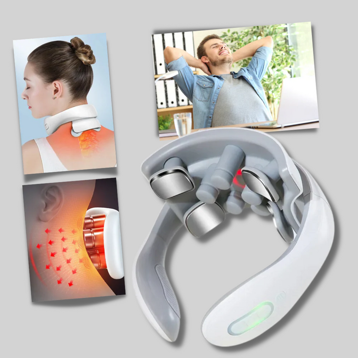 Vierhoofds-, nek- en schoudermassageapparaat