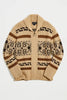 Vintage Jacquard Gebreid Heren Vest met Rits Tijdloze Stijl Ontmoet Modern Comfort