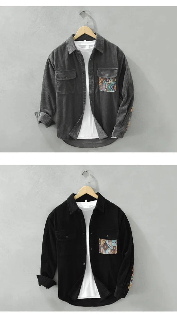 Vintage herenoverhemd met lange mouwen, klassieke stijl met tijdloze aantrekkingskracht