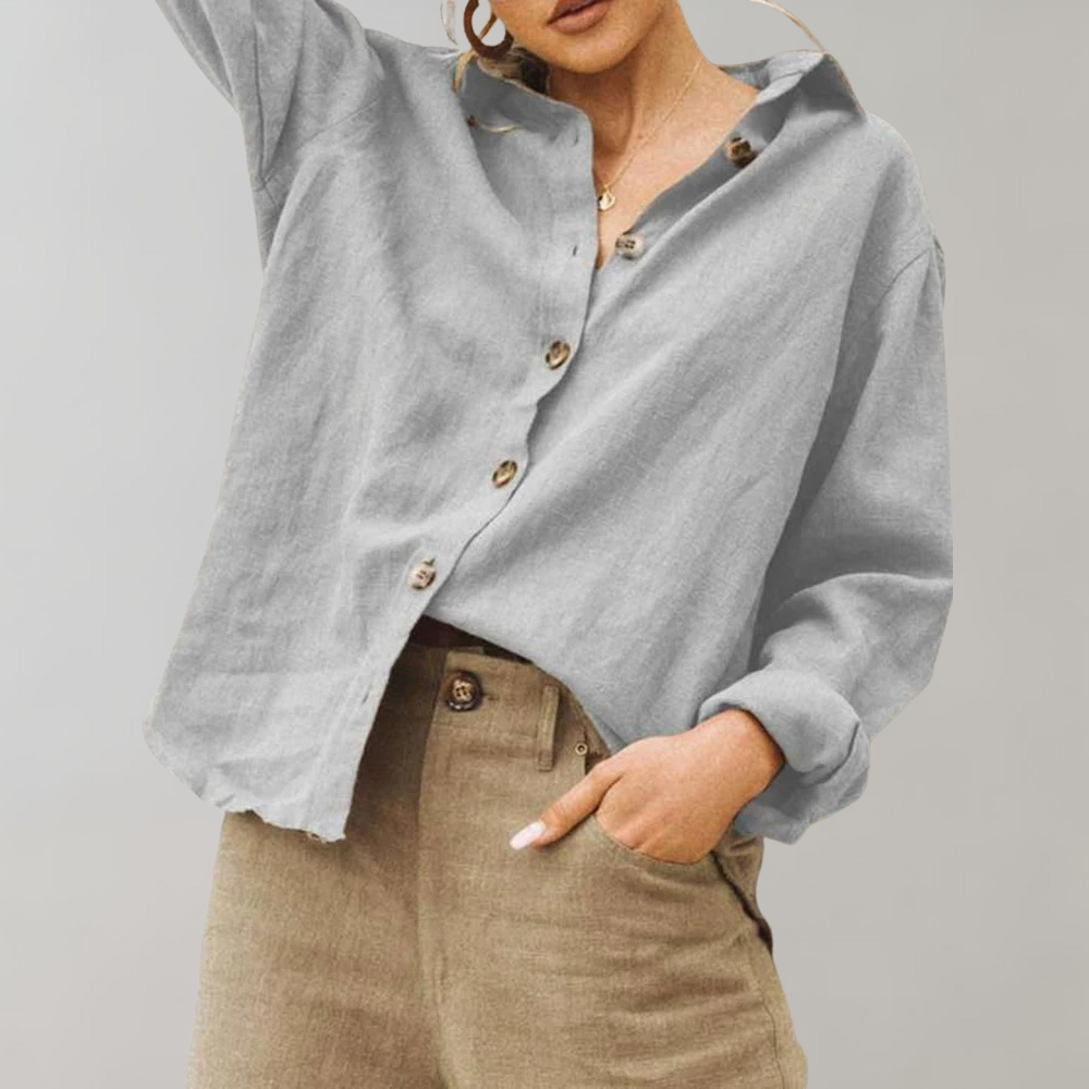 Vintage linnen blouse voor dames