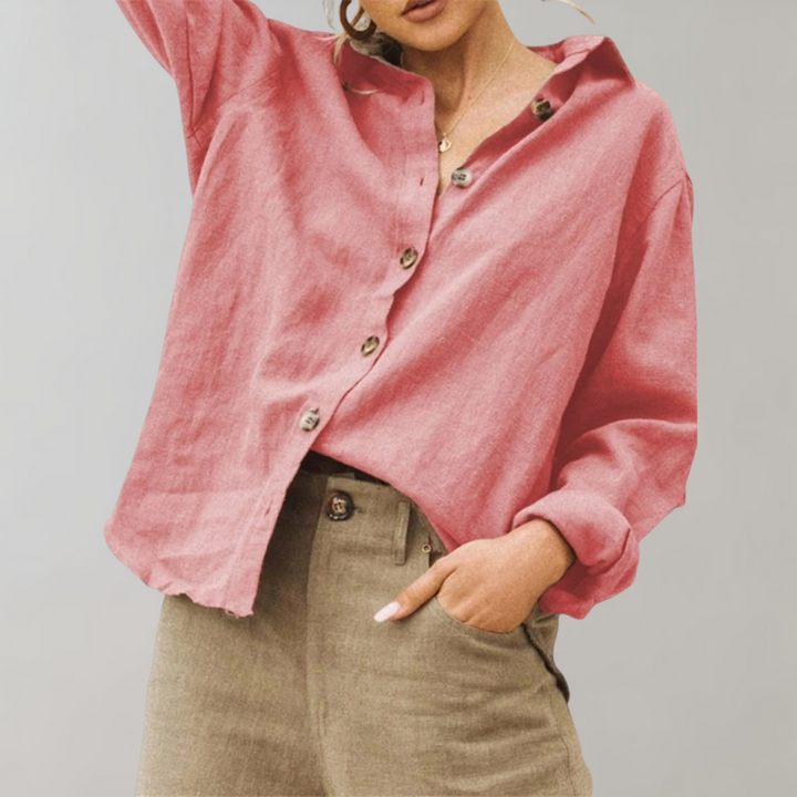 Vintage linnen blouse voor dames