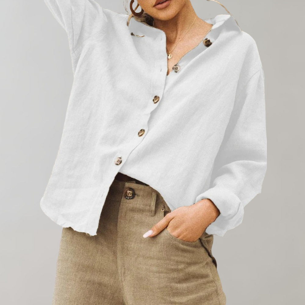 Vintage linnen blouse voor dames