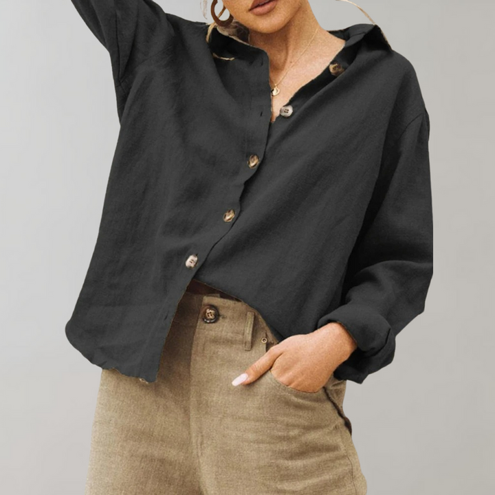 Vintage linnen blouse voor dames