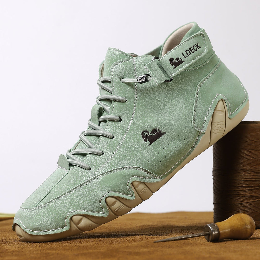 Volgende – Leren blotevoetenschoenen (unisex)