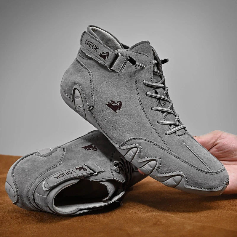 Volgende – Leren blotevoetenschoenen (unisex)