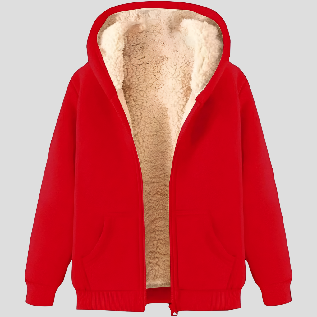 Warme fleecegevoerde winterhoodie voor heren