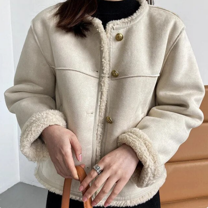 Warme shearling jas