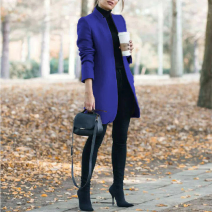 Winterjas met opstaande kraag voor dames - elegante overlaag met klassieke warmte