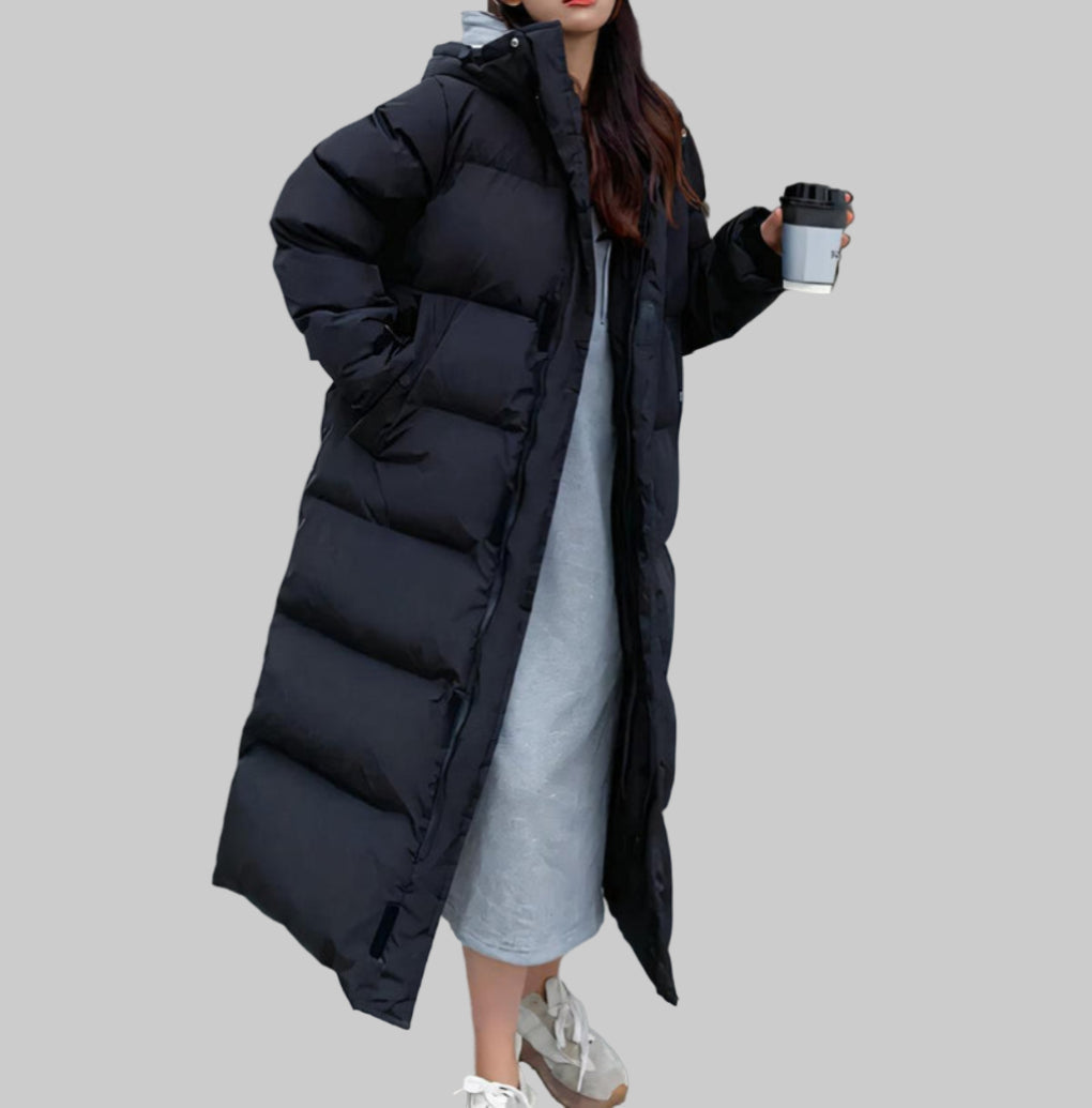 Lange water- en winddichte parka voor dames