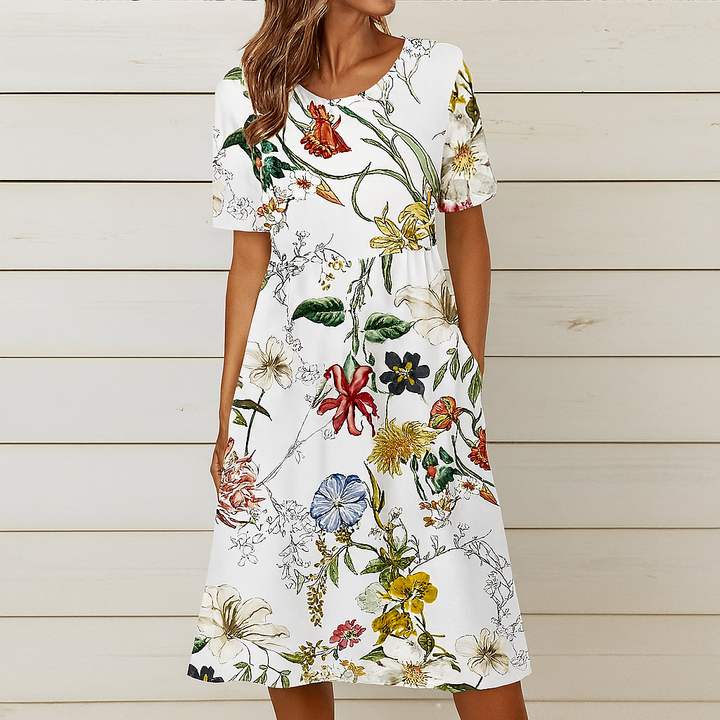 Zomerjurk met bloemenpatroon
