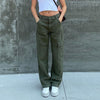 Trendy cargojeans met hoge taille voor dames