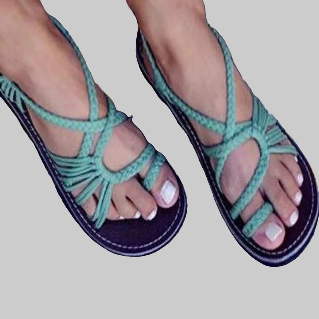 Kleurrijke strandsandalen