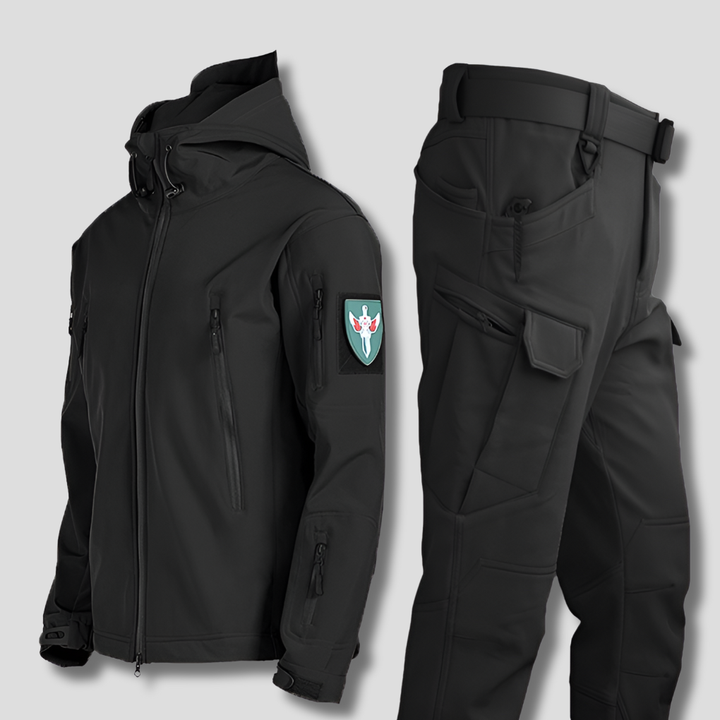 Water- en windbestendige outdoorset voor heren